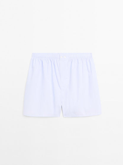100% cotton micro-striped boxers