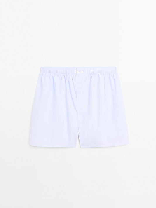 100% cotton micro-striped boxers