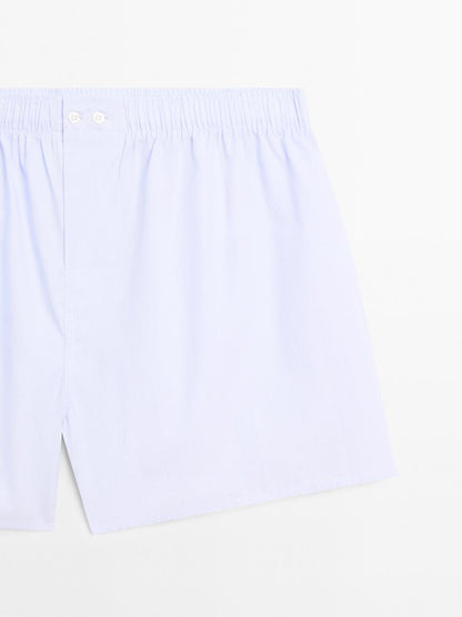100% cotton micro-striped boxers