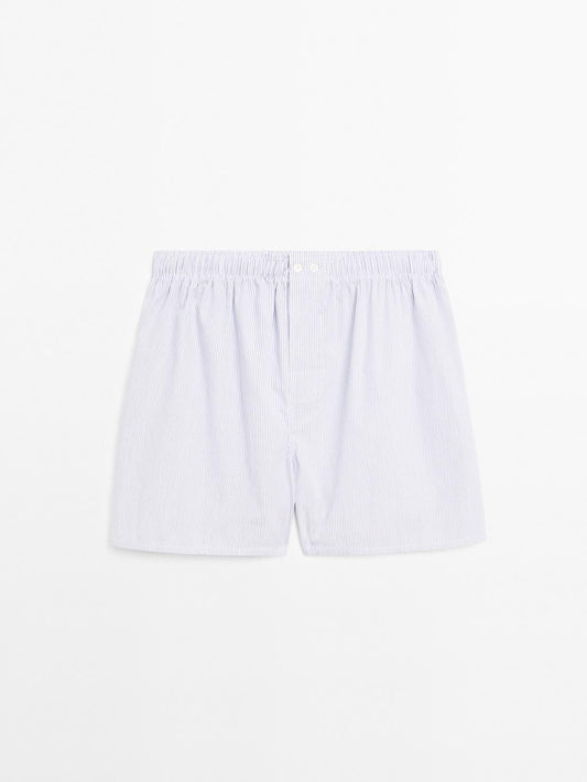 Double stripe print boxers