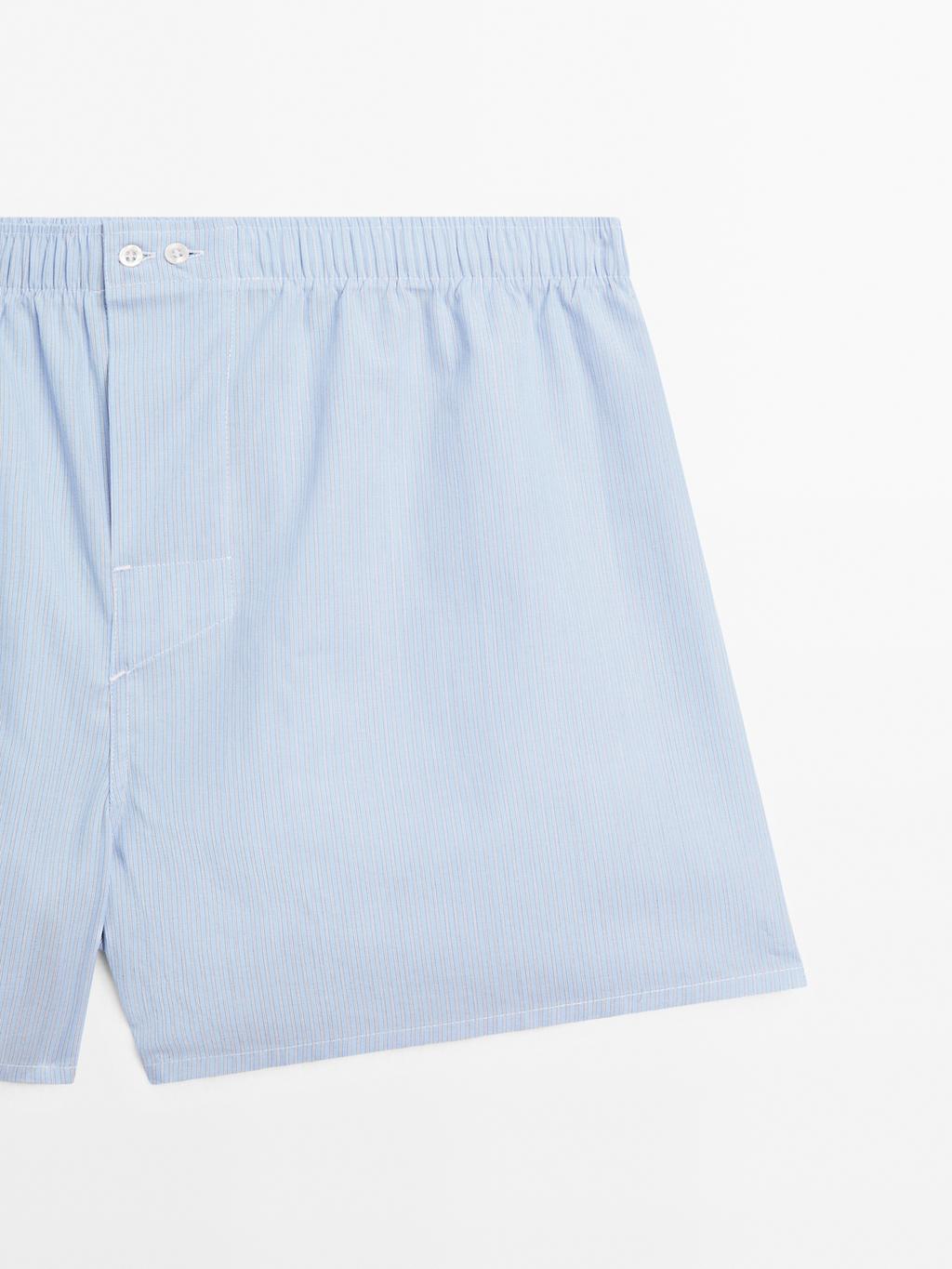 Striped print boxers