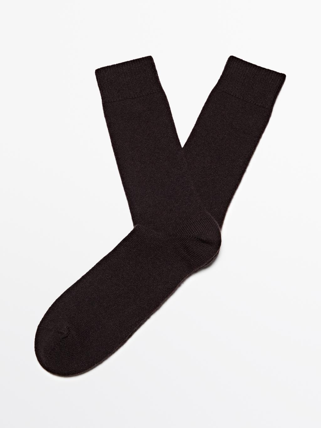 Cashmere blend knit socks