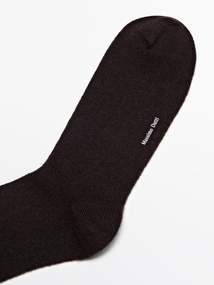 Cashmere blend knit socks