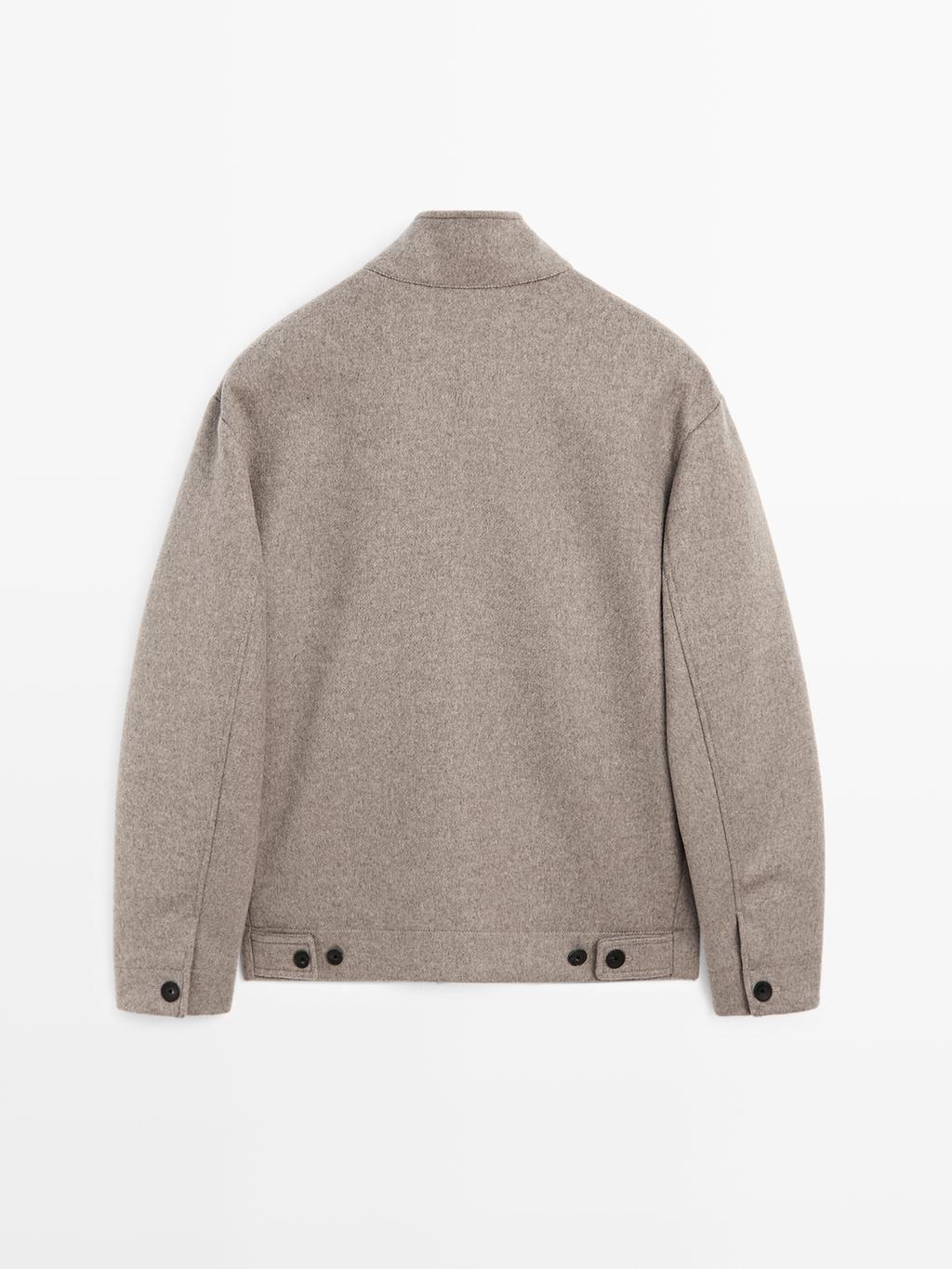 Wool blend high neck jacket - LIMITED