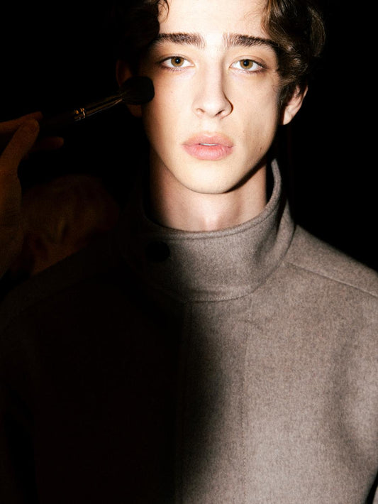 Wool blend high neck jacket - LIMITED