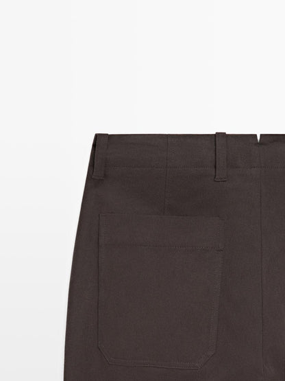 Wide-leg trousers with pockets - LIMITED