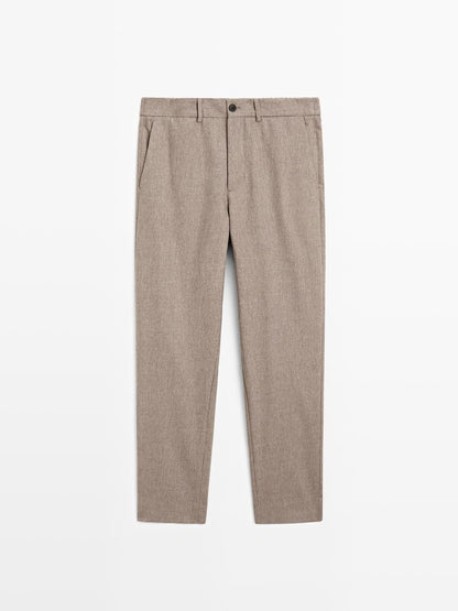 Wool blend stretch trousers - LIMITED
