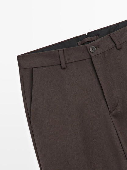 100% cool wool trousers - LIMITED