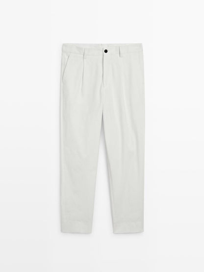 Darted wide-leg trousers - LIMITED