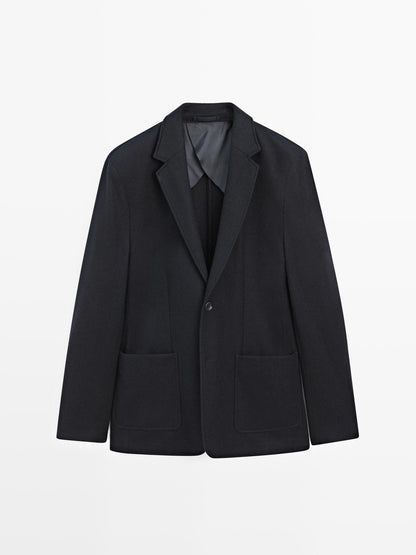 Wool blend blazer