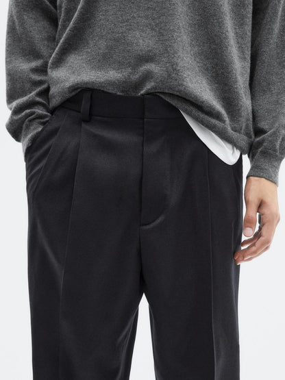 Flannel trousers with darts - LIMITED