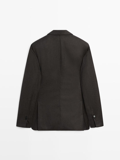 100% wool suit blazer