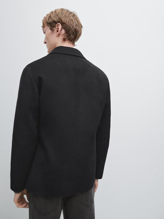 Double wool blend blazer