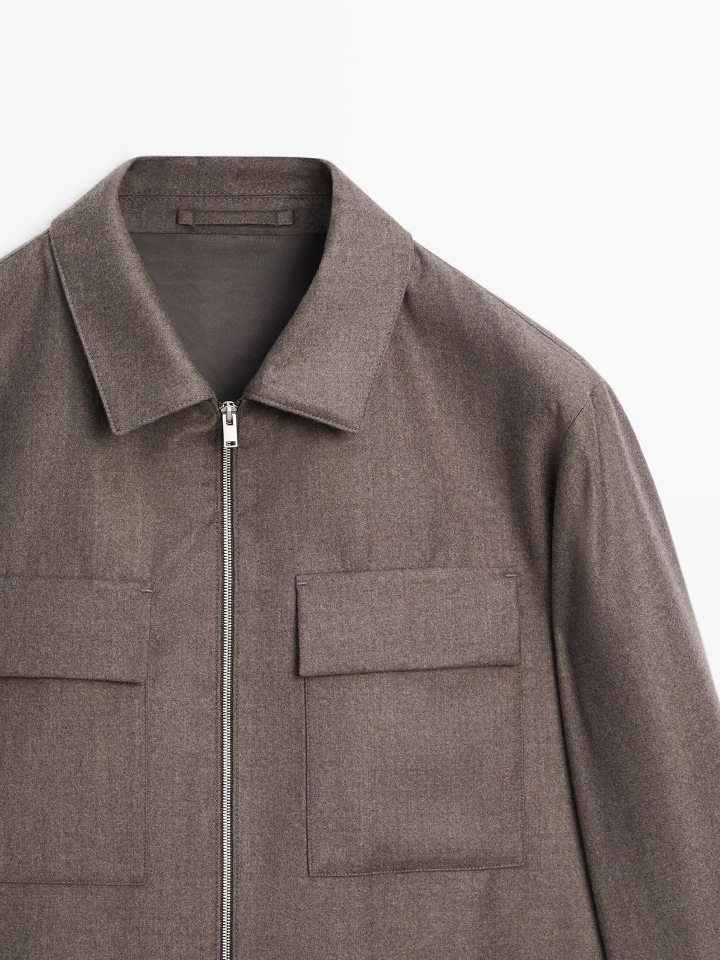 100% wool flannel jacket