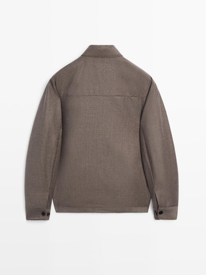 100% wool flannel jacket