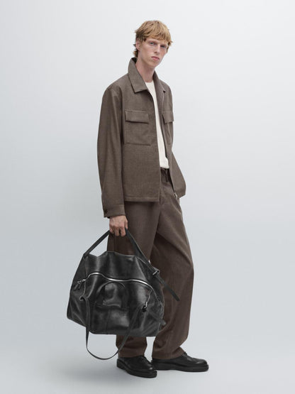 100% wool flannel jacket