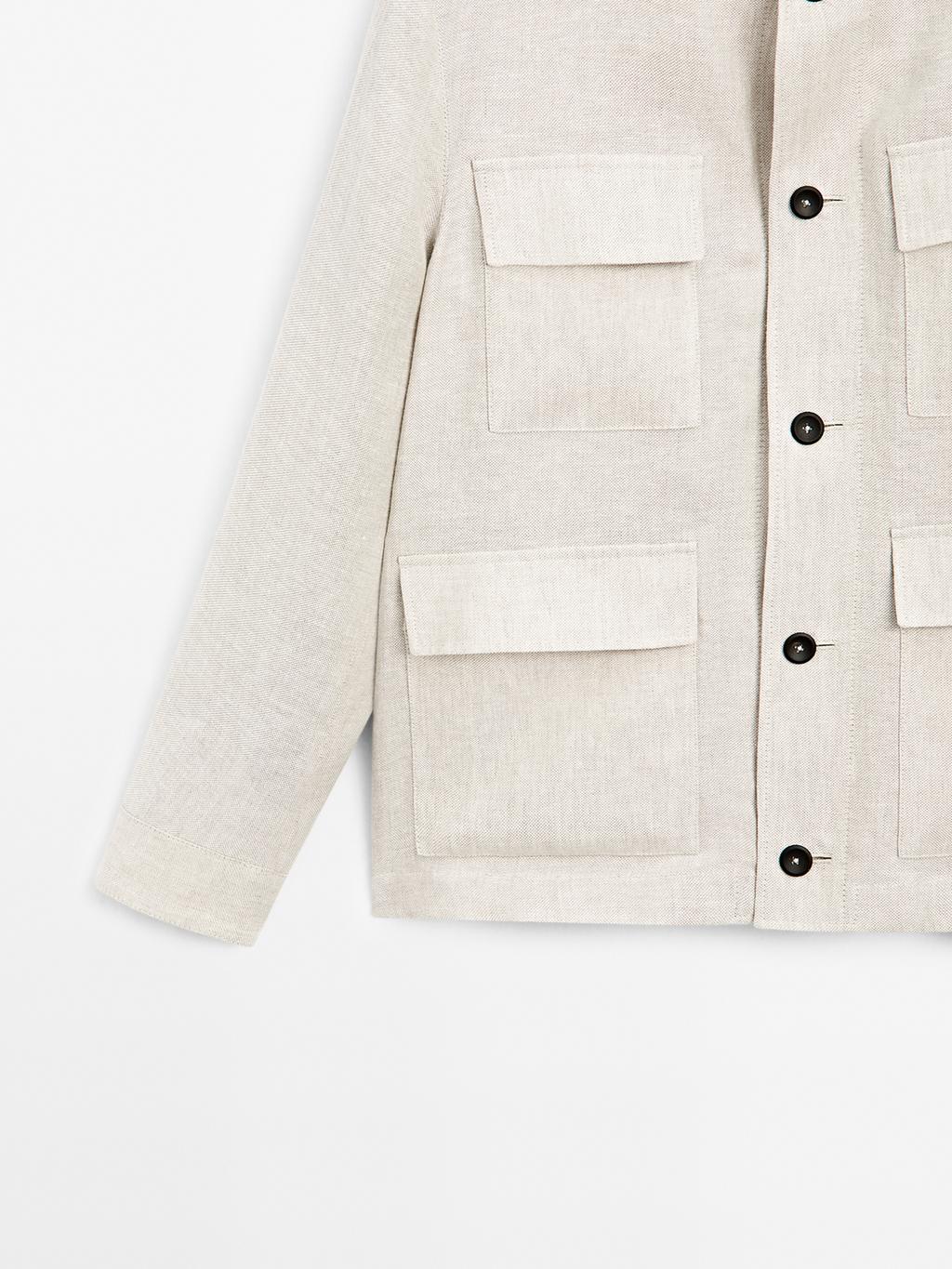 Total look linen overshirt