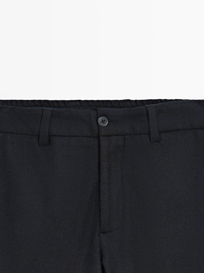 Wool blend trousers