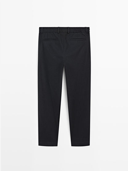 Wool blend trousers