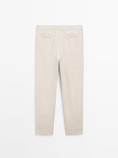 Total look linen trousers