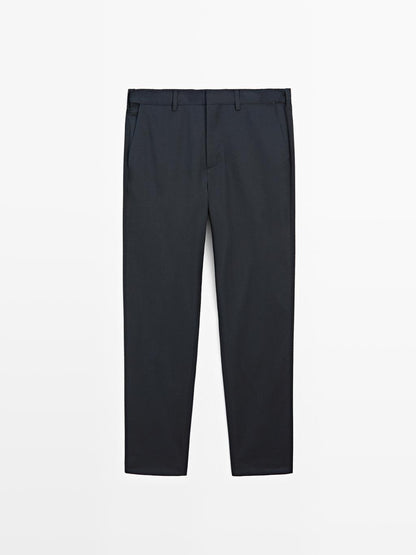 Comfort waist trousers with interior elastic