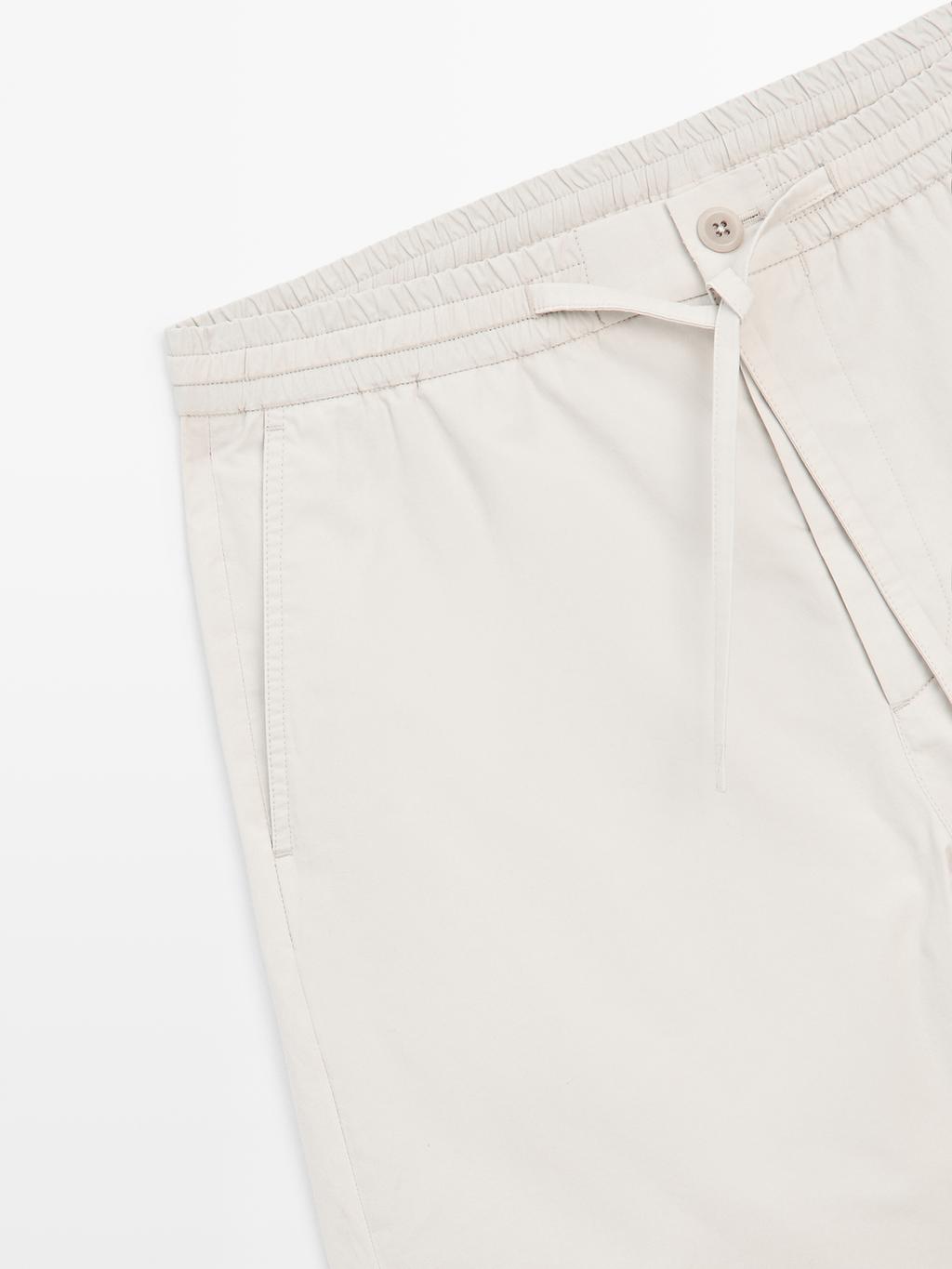 100% cotton jogger fit Bermuda shorts