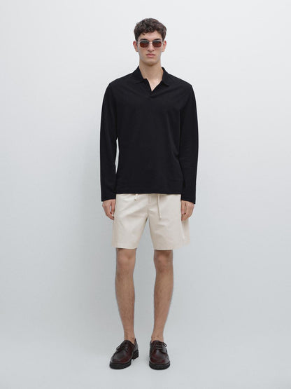 100% cotton jogger fit Bermuda shorts