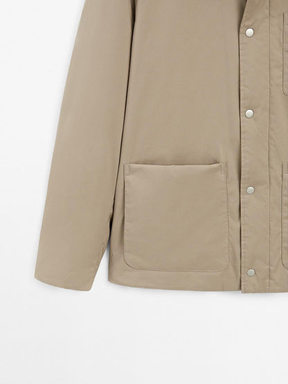 Water-repellent technical jacket