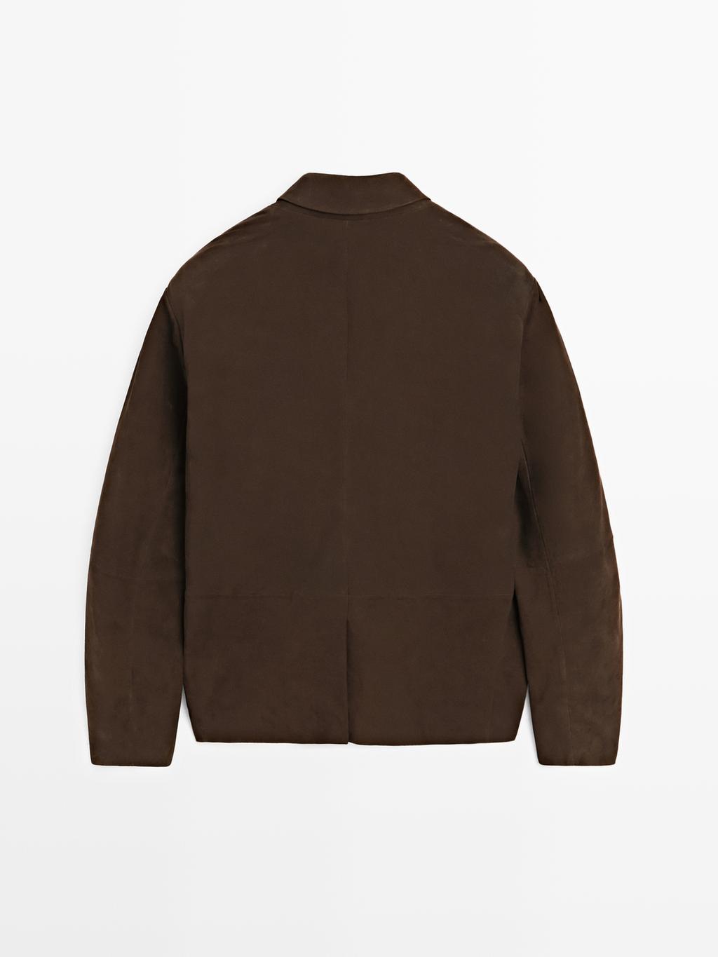 Nubuck leather blazer