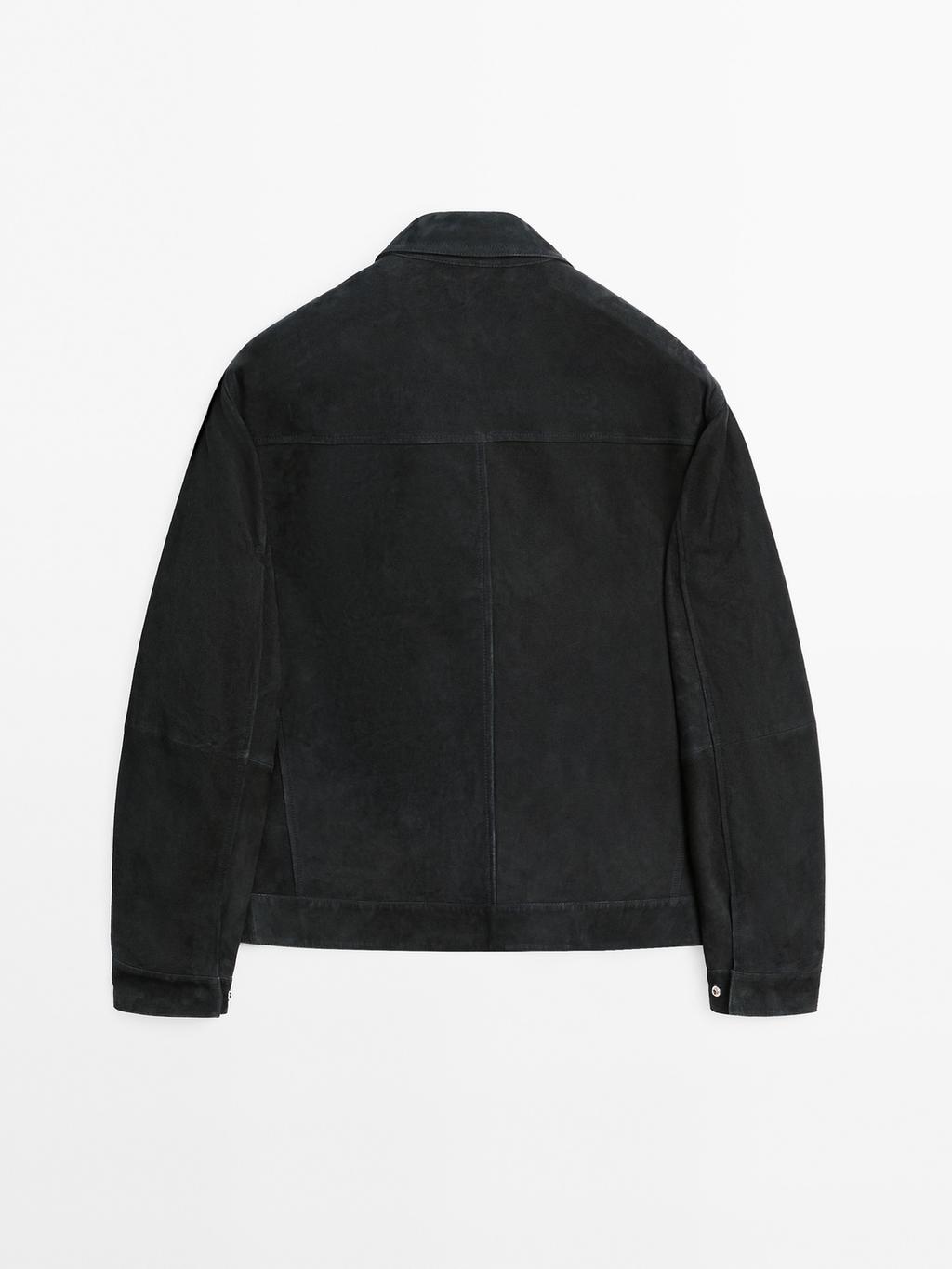 Suede leather jacket