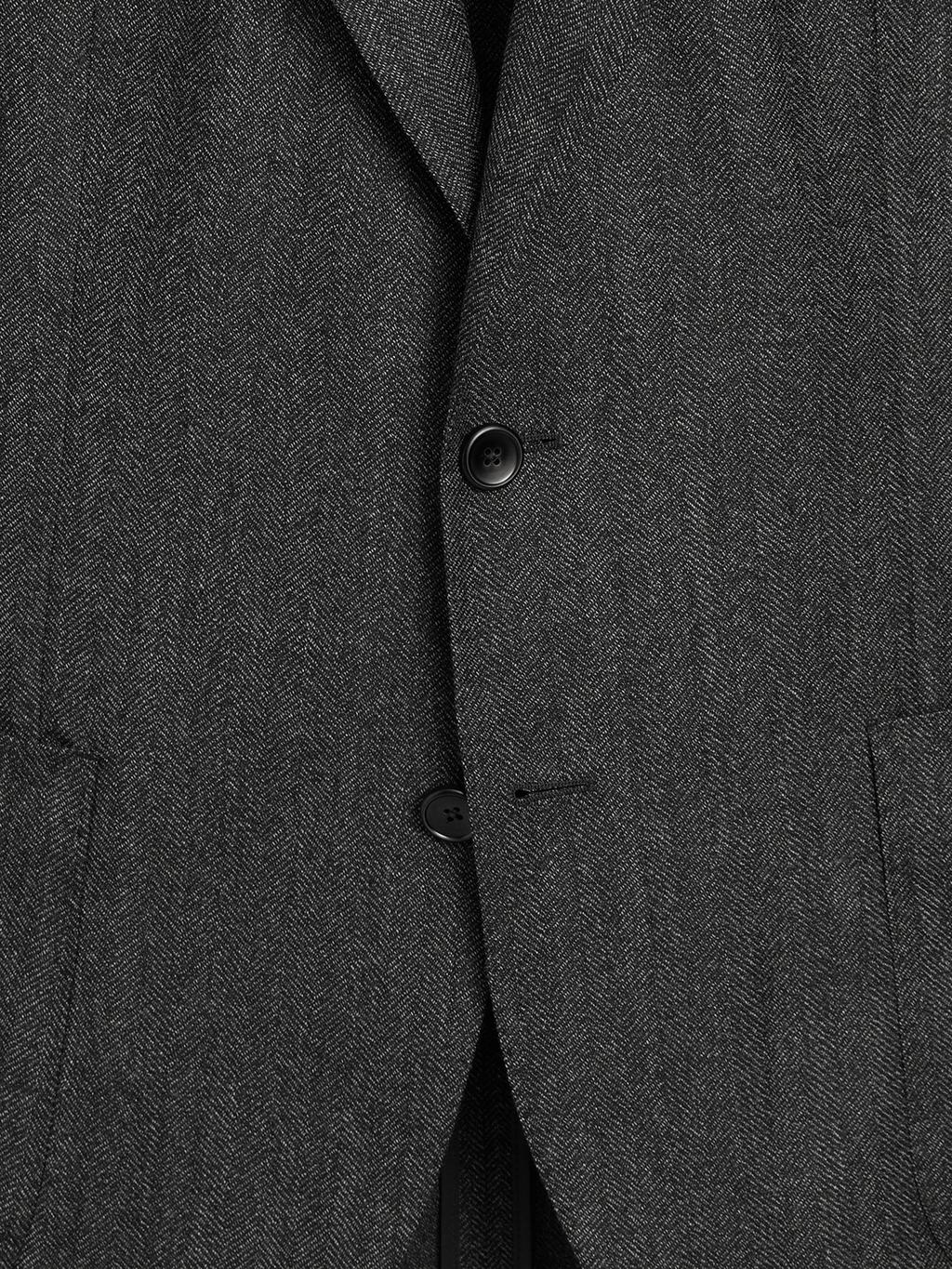 Herringbone wool blend blazer