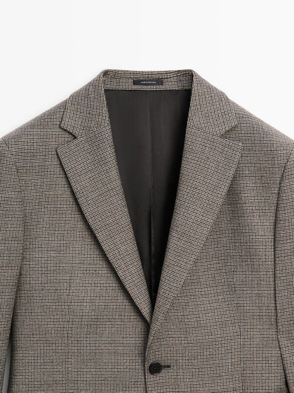 Houndstooth blazer