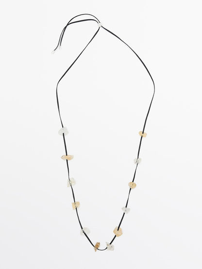 Irregular rhinestone necklace