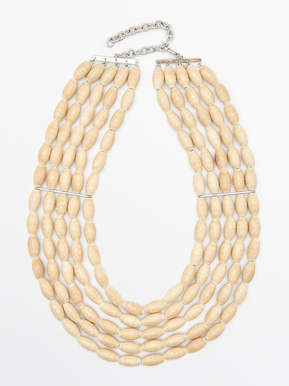 Ceramic bib necklace