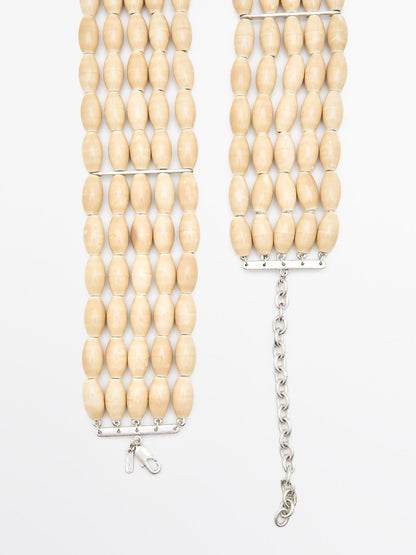 Ceramic bib necklace