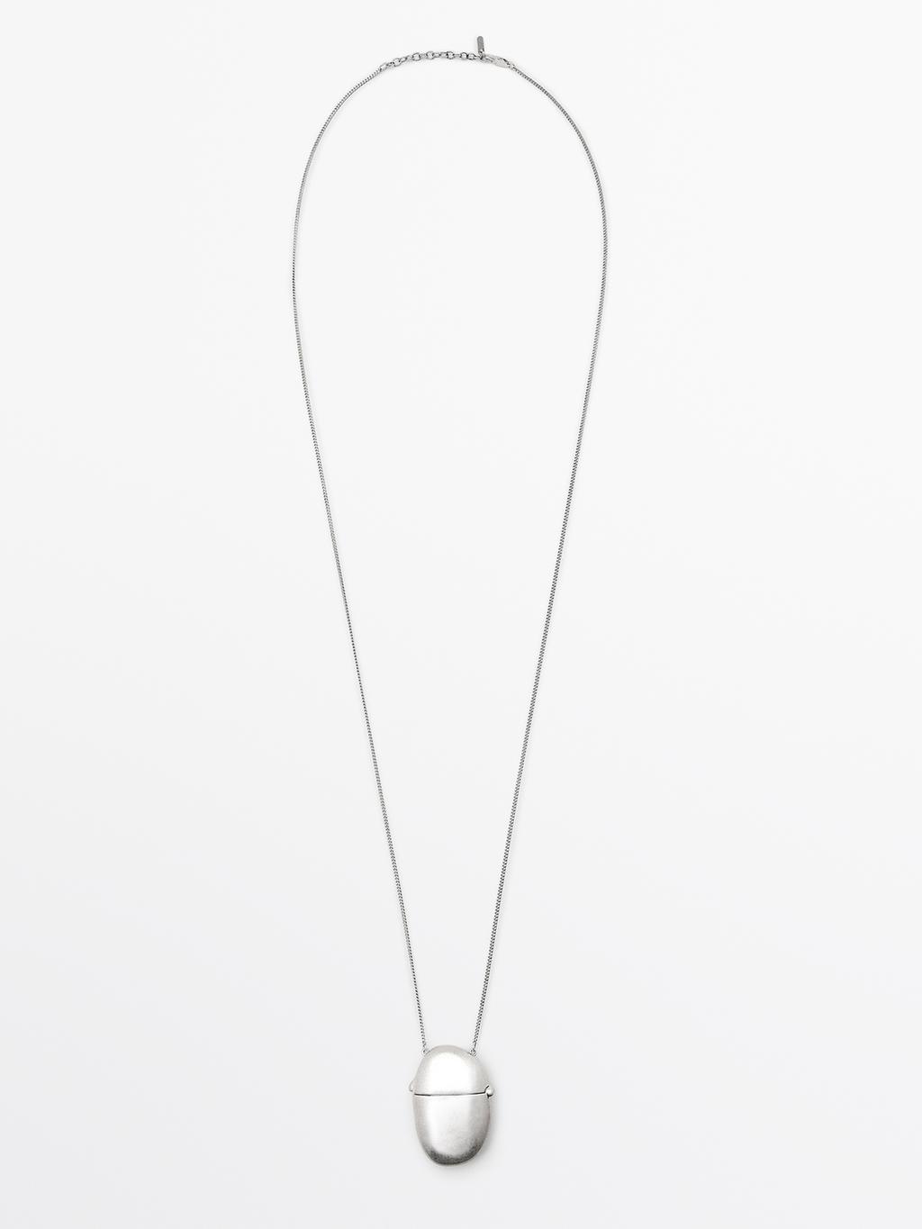 Necklace with oval box pendant