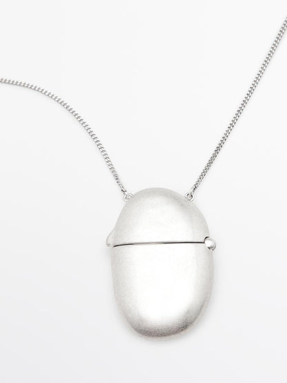 Necklace with oval box pendant