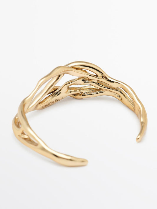 Abstract metal bracelet