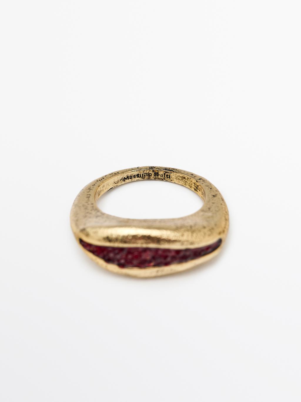 Irregular rhinestone ring