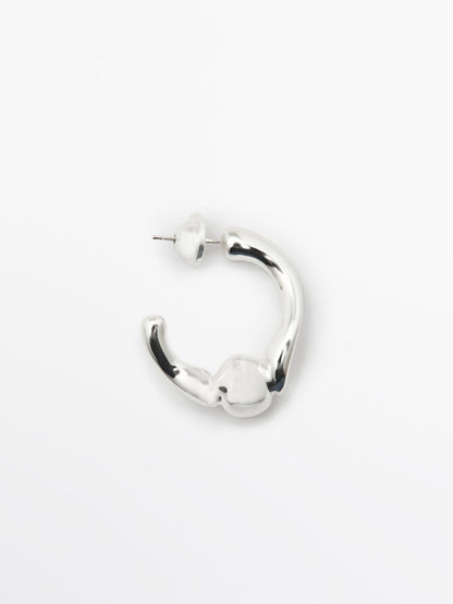 Ball hoop earrings