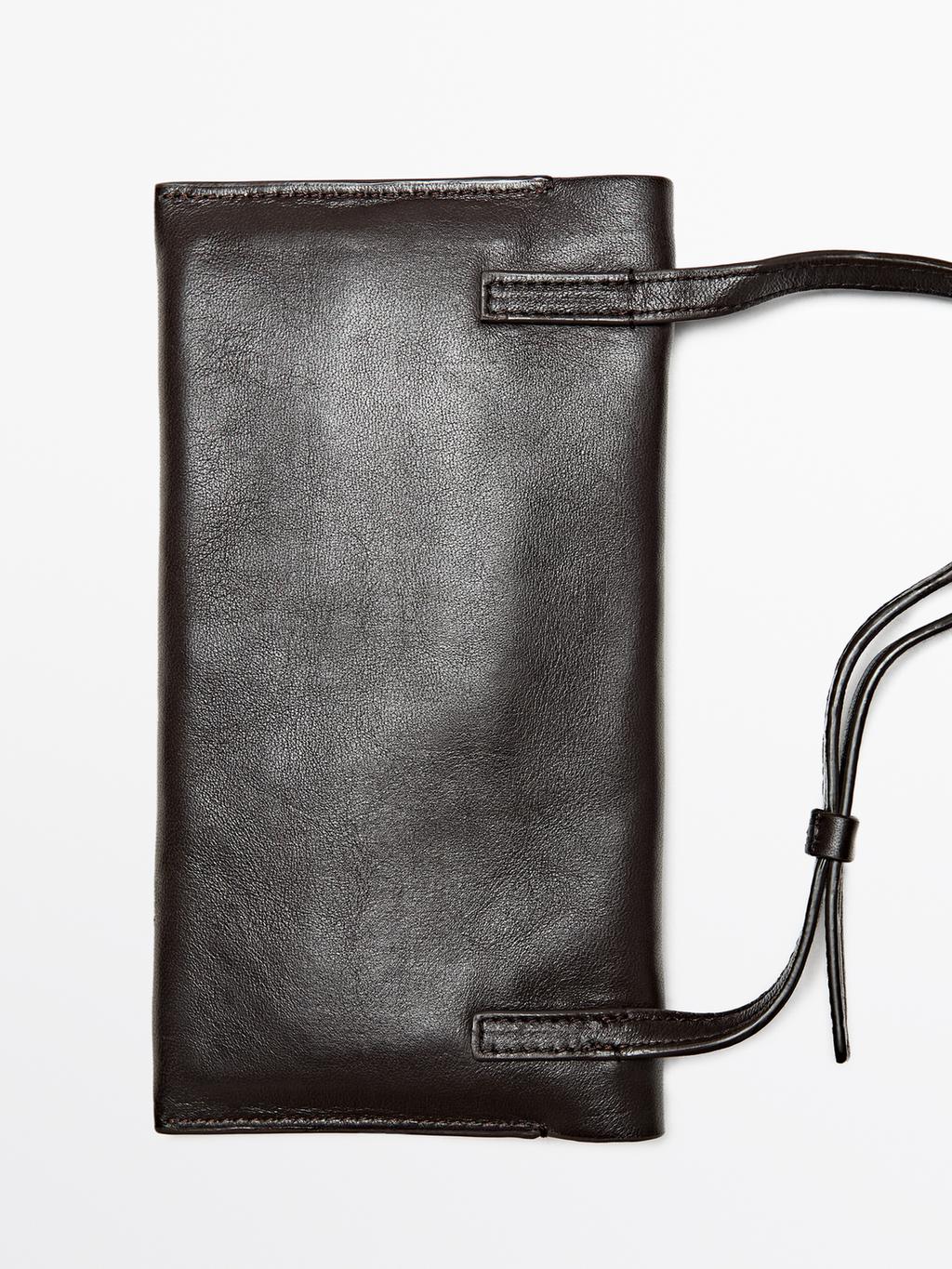 Nappa leather mini crossbody bag