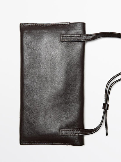 Nappa leather mini crossbody bag