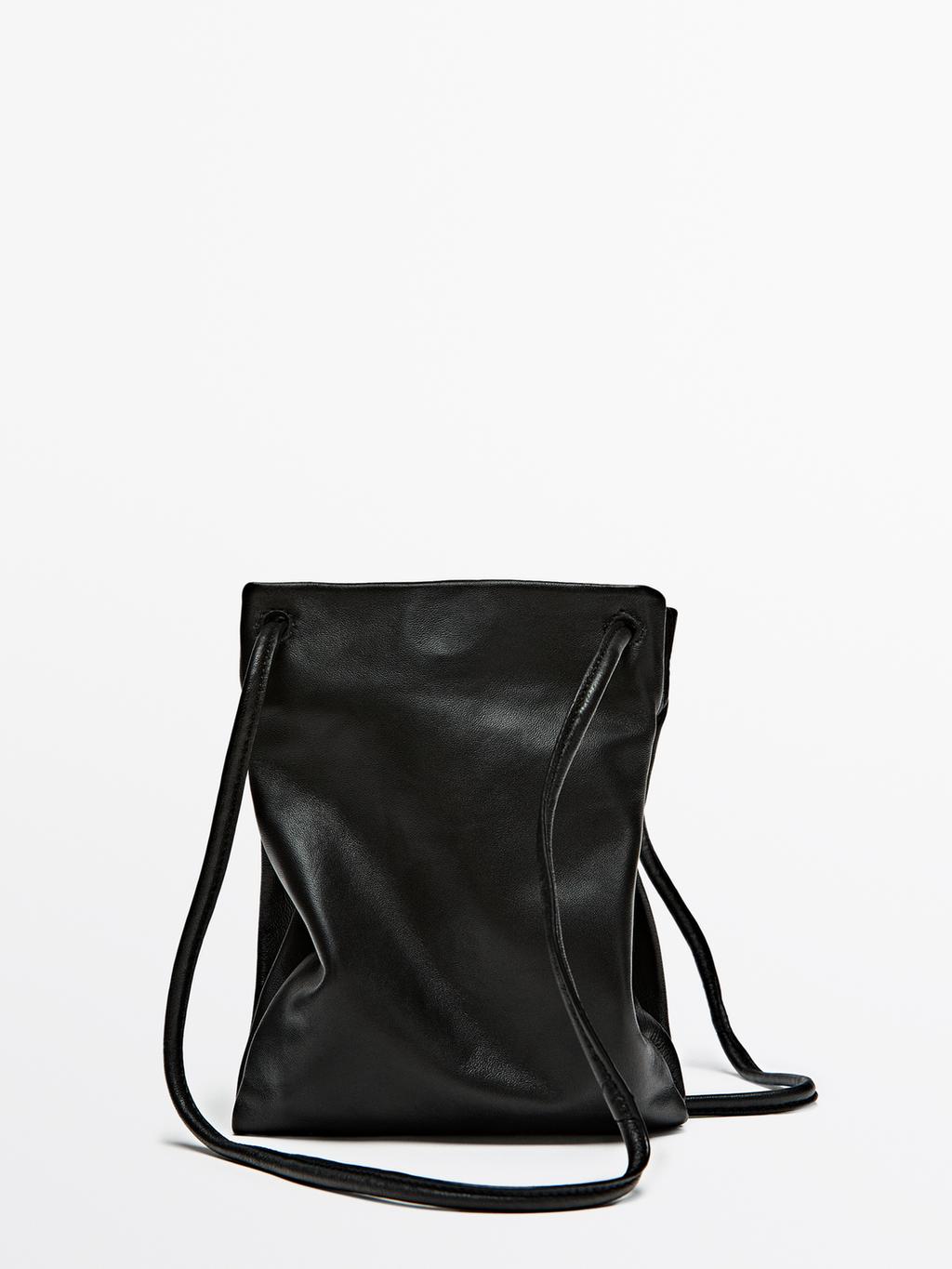 Nappa leather crossbody bag