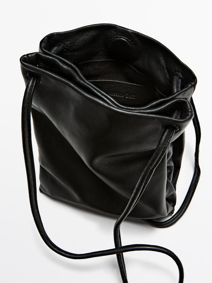 Nappa leather crossbody bag
