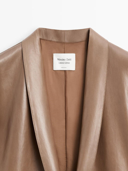 Long nappa leather coat - LIMITED