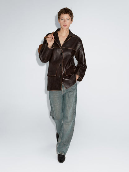 Nappa leather jacket