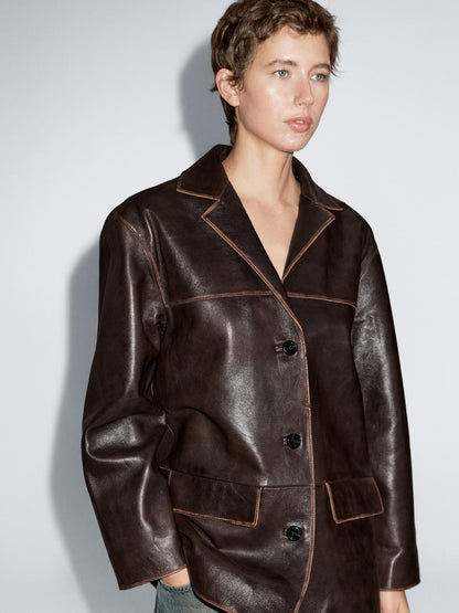 Nappa leather jacket