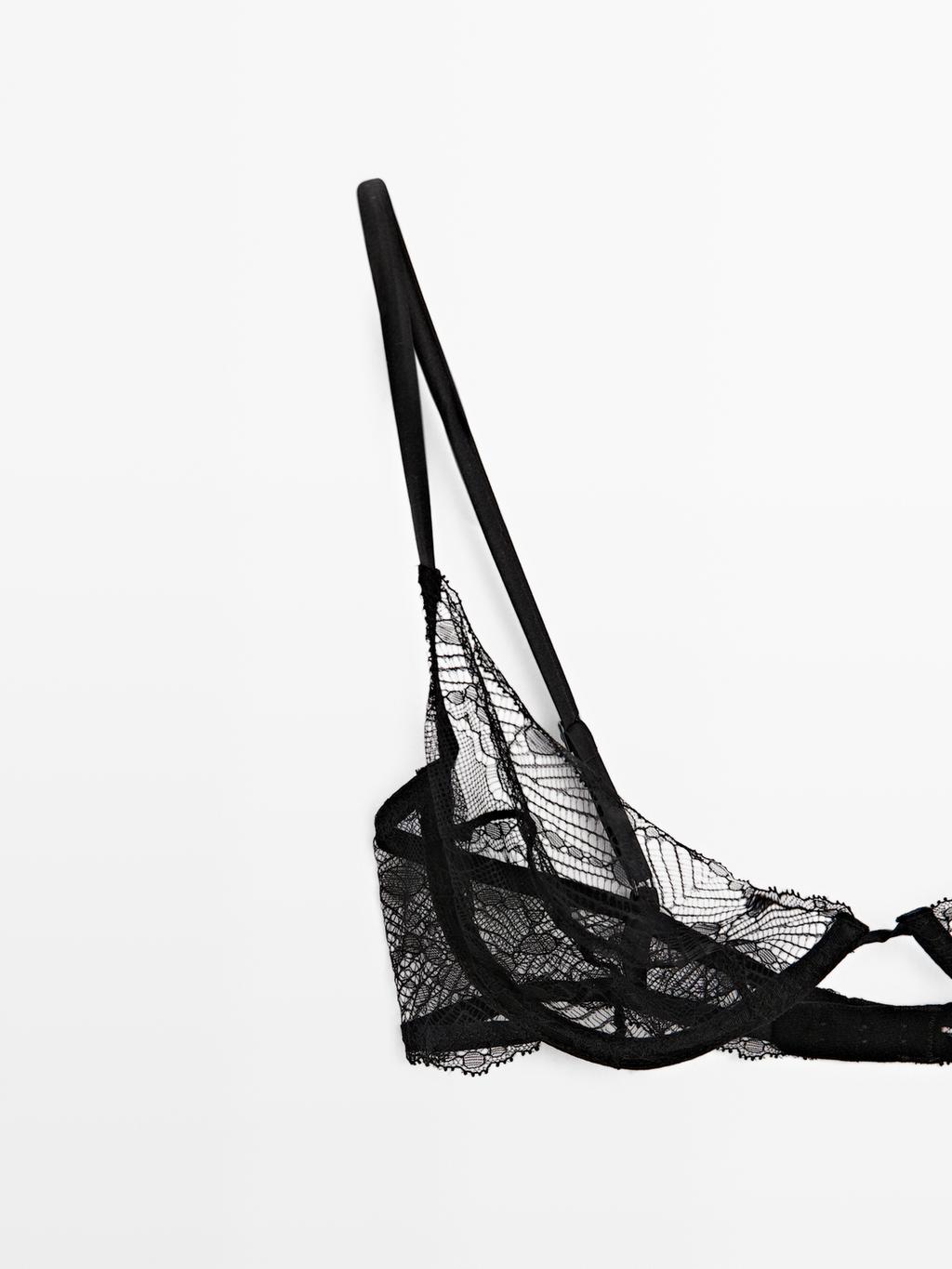 Lace bra with underwire