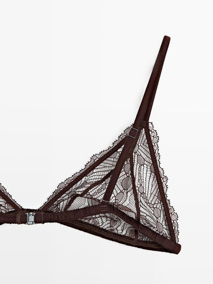 Lace triangle bralette