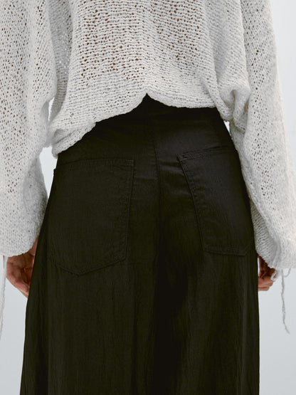 Flowing palazzo trousers with darts